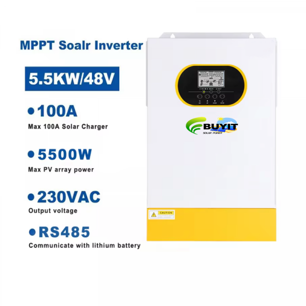 5500W 48V 100A MPPT PV range 60-500V Off Grid Solar Inverter